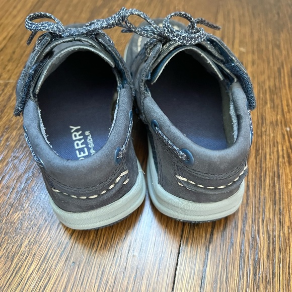 Sperry Navy Nubuck Velcro boat shoe Toddler size 6 EUC - Picture 3 of 5